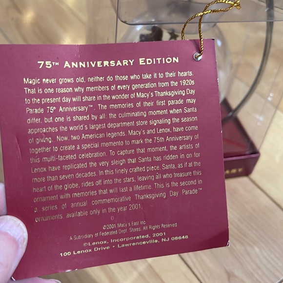 🆕. NRFB Macys Lenox Christmas Hanging Ornaments 🎄 - Picture 10 of 10